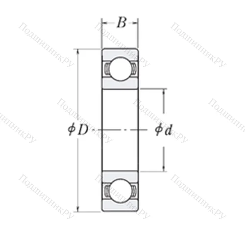 Подшипник шариковый радиальный XLJ 8