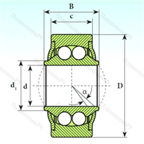 Подшипник шариковый радиальный самоцентрирующийся GE 25 BBH