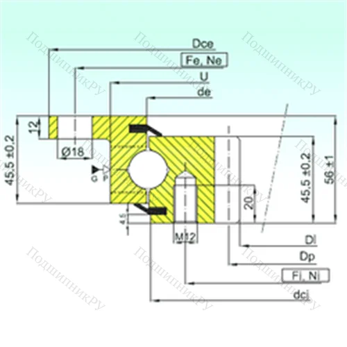 Подшипник шариковый опорно-поворотный ZBL.20.1094.201-2SPTN