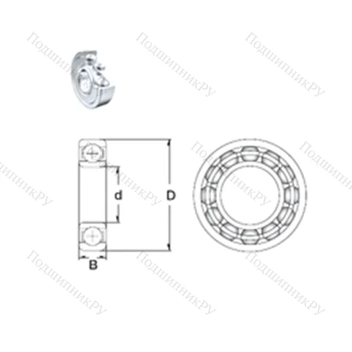 Подшипник шариковый радиальный 61804-2Z