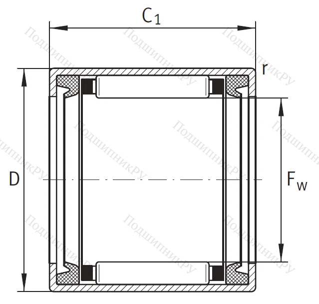 Игольчатый подшипник HK 1014 2RS FPM B L 271