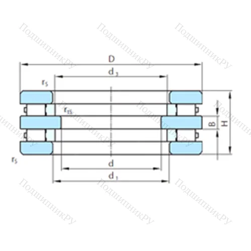 Подшипник роликовый упорный PSL 912-17