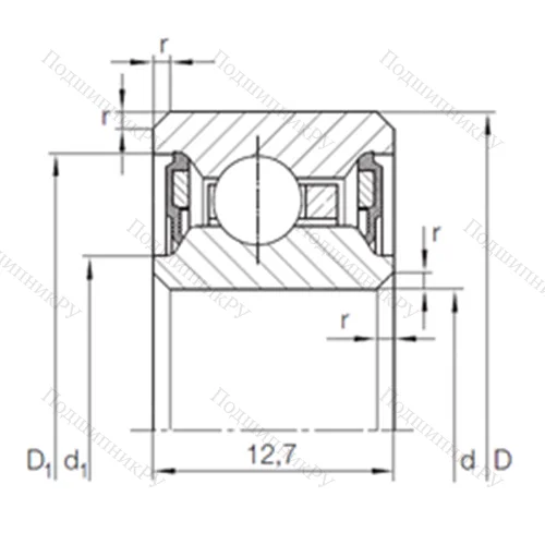 Подшипник шариковый радиальный CSCU 050.2RS