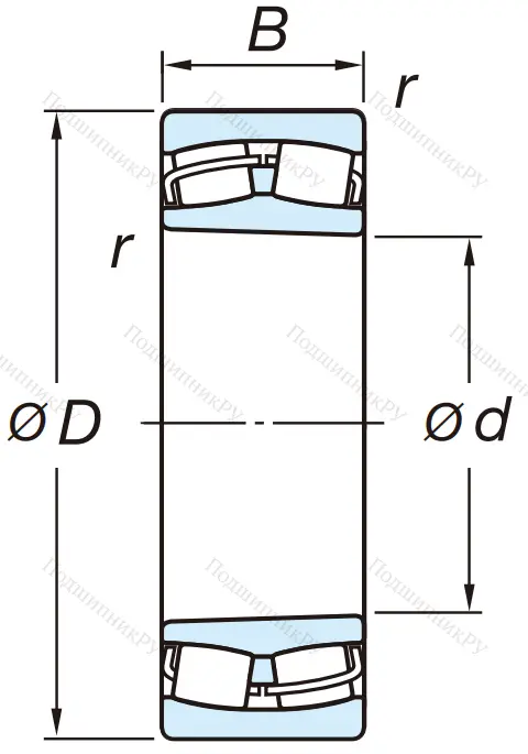 Сферический роликовый подшипник с конической посадкой на вал