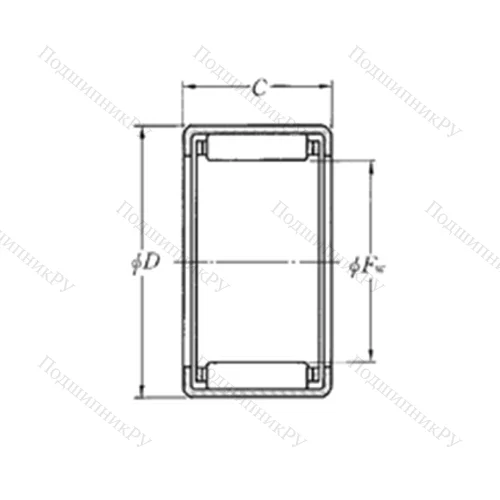 Подшипник игольчатый радиальный DCL 2212