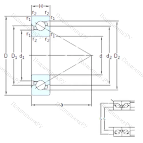 Подшипник шариковый упорно-радиальный BSA 202 CG