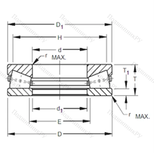 Подшипник роликовый упорный F-3067-C