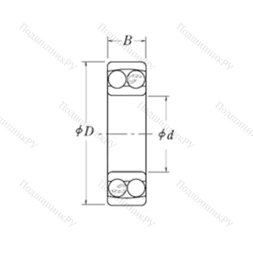 Подшипник шариковый радиальный самоцентрирующийся NMJ 2.1/2