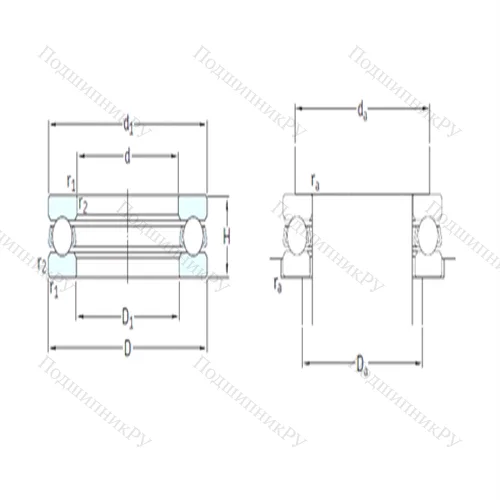 Подшипник шариковый упорный 51305 от производителя  SKF