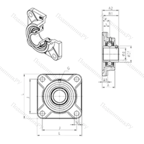 Подшипниковый узел шариковый радиальный UCF 209