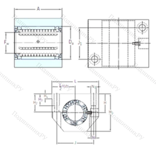 Подшипник шариковый линейный LUND 25-2LS