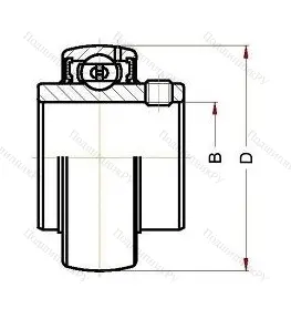 Высокотемпературный  корпусной подшипник UC 206 BHTS ZZ 280° ()