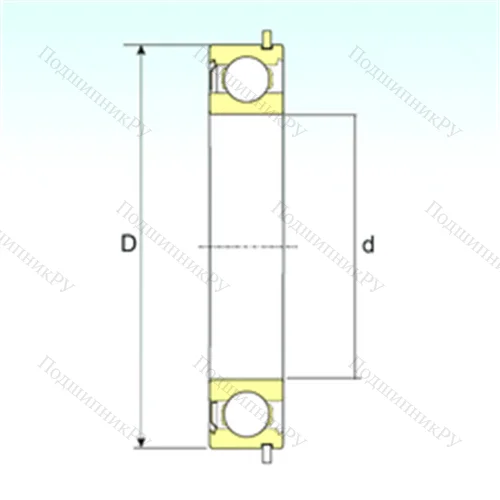 Подшипник шариковый радиальный 6305-ZNR