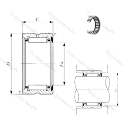 Подшипник игольчатый радиальный BR 283720 U