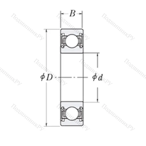 Подшипник шариковый радиальный KLNJ 1/4-2RS
