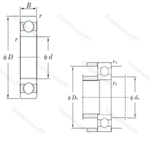 Подшипник шариковый радиальный 16096