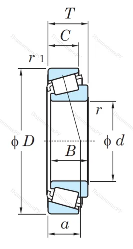 Конический роликовый подшипник 30309 DJR (31309)