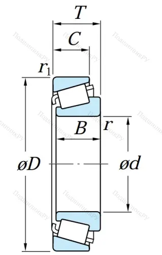 Конический роликовый подшипник HI-CAP 30205 JR EOF782QICW