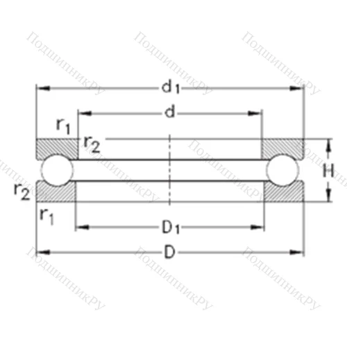 Подшипник шариковый упорный 51152-MP