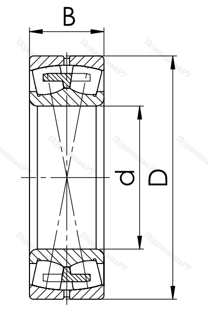 Сферический роликовый подшипник 3611  (22311 MBW 33)