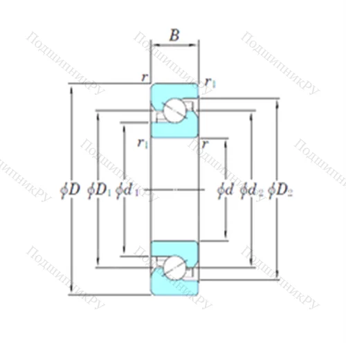 Подшипник шариковый упорно-радиальный SAC 3572B от производителя  KOYO