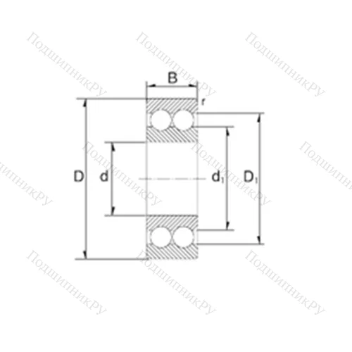 Подшипник шариковый радиально-упорный 5304