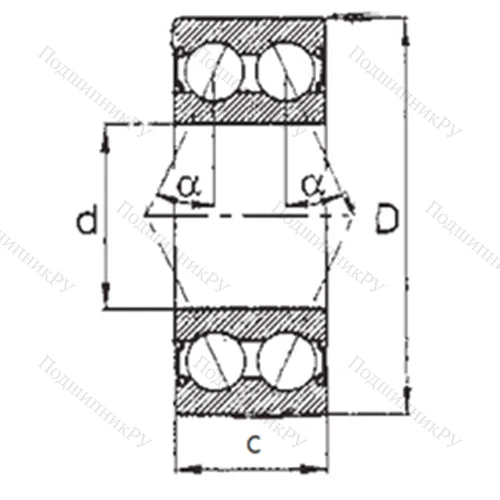 Подшипник шариковый радиально-упорный 5302-2RS