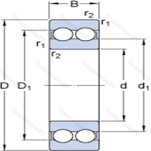 Двухрядные радиальные шарикоподшипники 4200 ATN 9