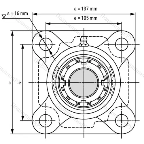 Подшипниковый узел UKF 209+H 2309 - Вал: 40 мм