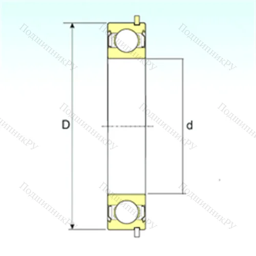 Подшипник шариковый радиальный 6005-ZZNR