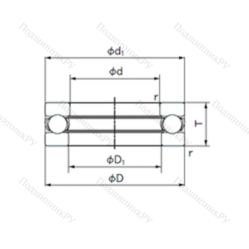 Подшипник шариковый упорный 3921