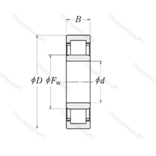 Подшипник роликовый радиальный LLRJ 7.1/2