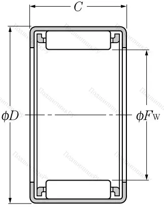 Игольчатый подшипник HK 1512 FM от производителя  NTN