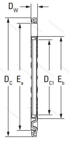 Игольчатый подшипник подшипник AXK 1528