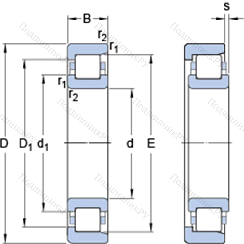 Однорядные цилиндрические роликоподшипники BC 1B 320938/HB 3