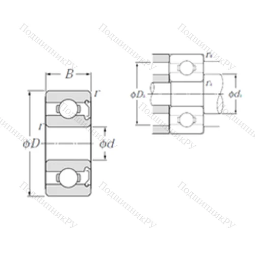 Подшипник шариковый радиальный BC 6-16AZ