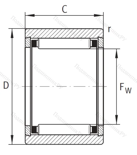 Игольчатый подшипник NK 5/12 TN