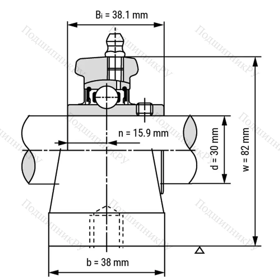 Подшипниковый узел UCPW 206-M 14 - Вал: 30 мм