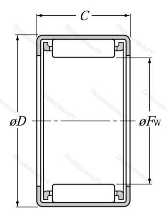 Игольчатый подшипник HK 1612