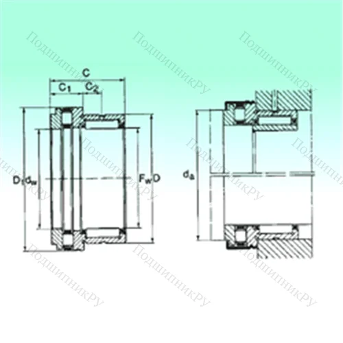 Подшипник комбинированный NKXR 25 от производителя  NBS