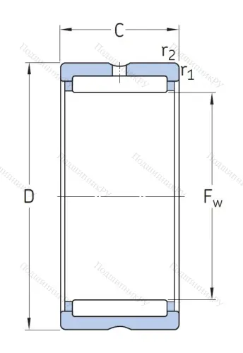 Игольчатый подшипник NK 40/20 TN