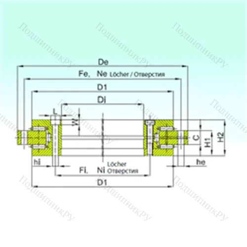Подшипник роликовый опорно-поворотный YRT 120