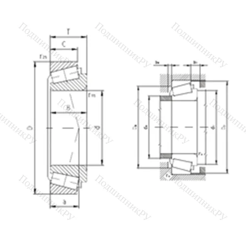 Подшипник роликовый радиально-упорный 32022AX