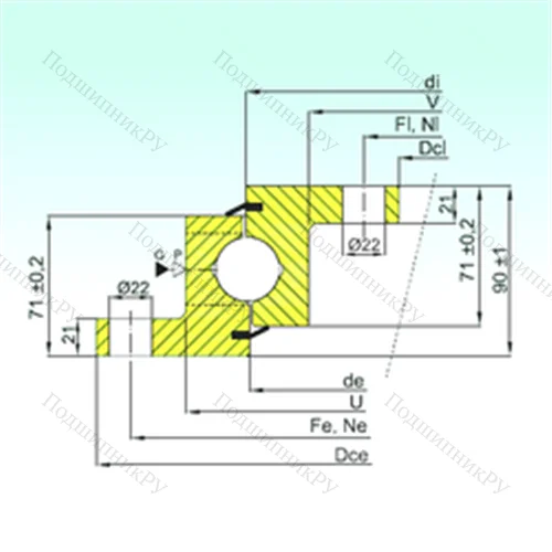Подшипник шариковый опорно-поворотный NBL.30.1455.201-2PPN