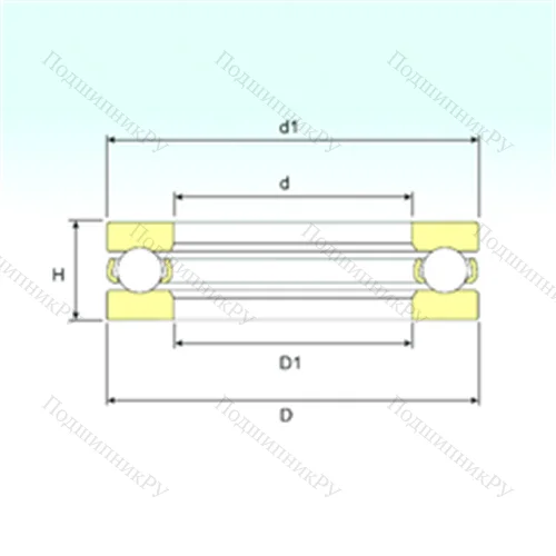 Подшипник шариковый упорный 51426 M