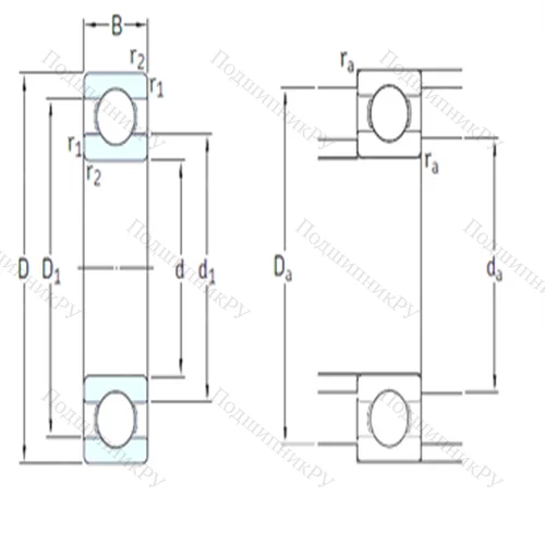 Подшипник шариковый радиальный 6200-2RSLTN 9/HC 5C 3WT