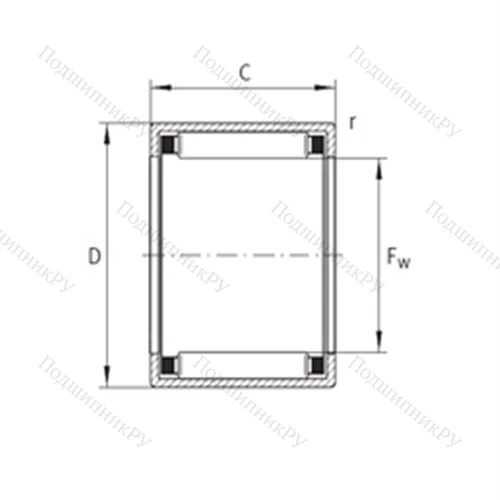 Подшипник игольчатый радиальный SCE 2820