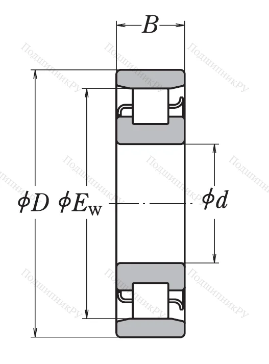 Роликовый цилиндрический подшипник N 221 W