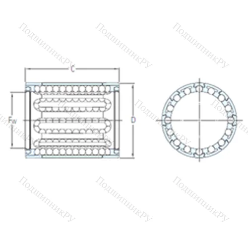 Подшипник шариковый линейный LBBR 12/HV 6