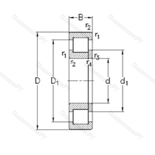 Подшипник роликовый радиальный NUP 320-E-MA 6